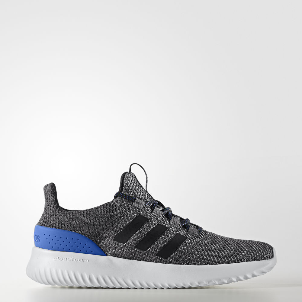 Adidas Cloudfoam Ultimate - αθλητικα παπουτσια ανδρικα - Γκρι/Μαυρα/Μπλε,Μέγεθος: EU 36 – 54 2/3 (41